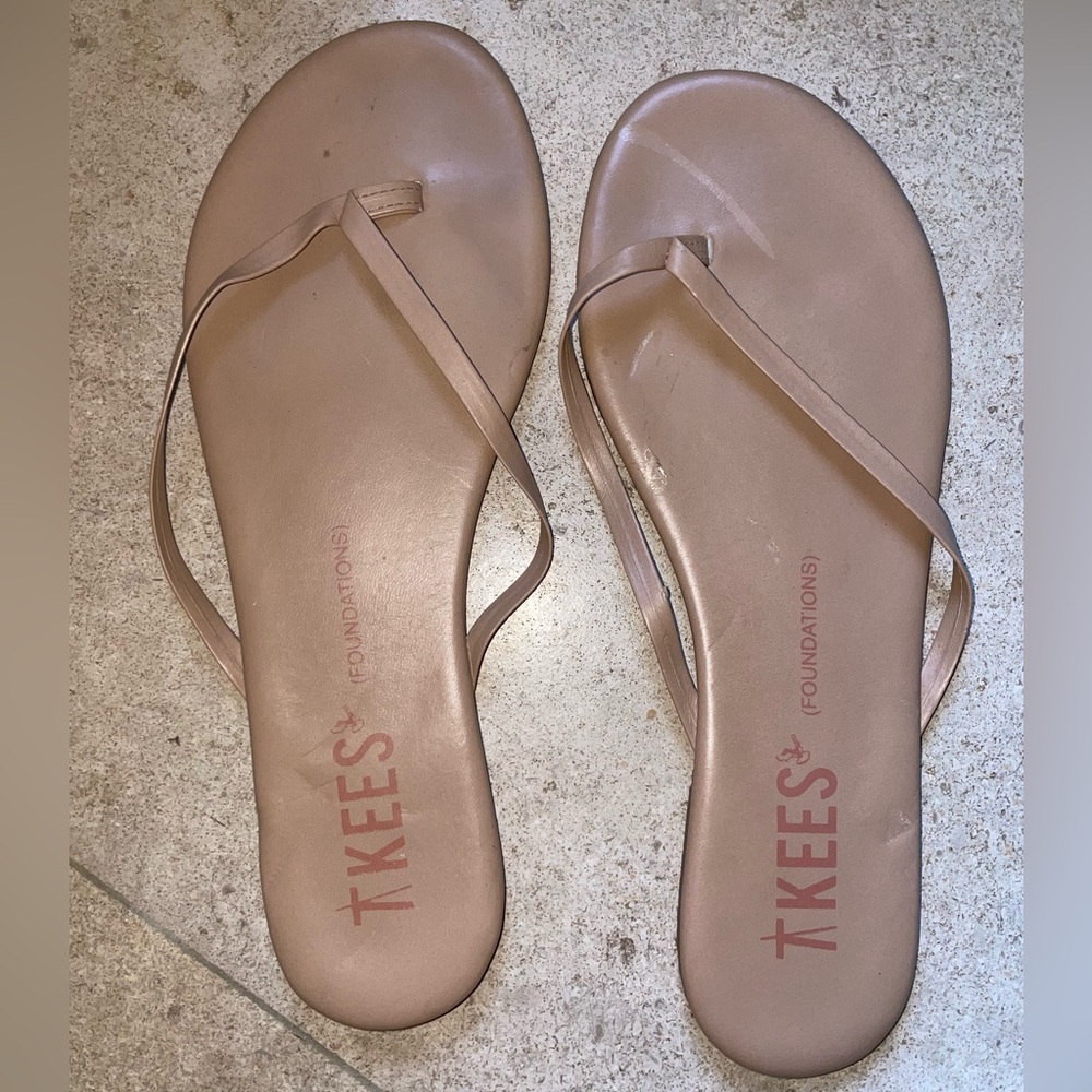 Tkees Nude Foundations Flip Flops Womens Size 10
